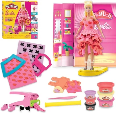Play-Doh Barbie Designer Fashion Show Set, Make Doll Clothes with 21 Fashion ... - Image 1 of 4