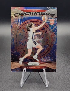 2024 Panini Prizm Basketball Caitlin Clark Fireworks RC Red Rookie #13 Fever - Picture 1 of 2