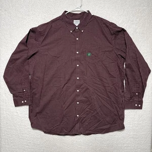 Camisa LL Bean True Cool Vino Profundo Cuadros Manga Larga Algodón Talla XXXL Larga - NUEVA - Imagen 1 de 8