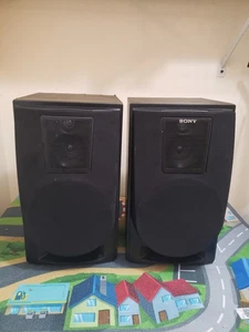 Sony Bookshelf Speakers System Model SS-F100 Ohm's - Black - Picture 1 of 11