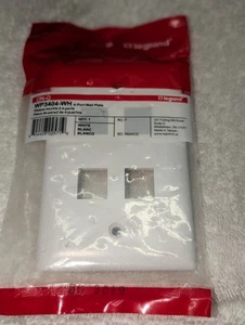 On-Q Legrand WP3404 Blanco 4 Puertos Placa Pared Caja De 7 - Imagen 1 de 2
