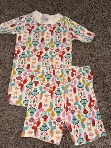 Hanna Andersson Mermaid Short Pajama Set. Size 6/7 - Picture 1 of 2