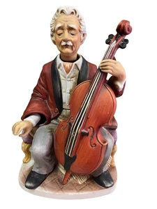 Figura de violonchelo vintage Melody In Motion Old Man With Seiji Nakene violonchelista WACO - Imagen 1 de 12