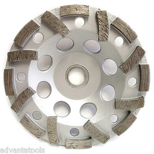 5” L-seg Diamond Cup Wheel for Concrete Masonry Stone Grinding 7/8”-5/8" Arbor - Picture 1 of 5