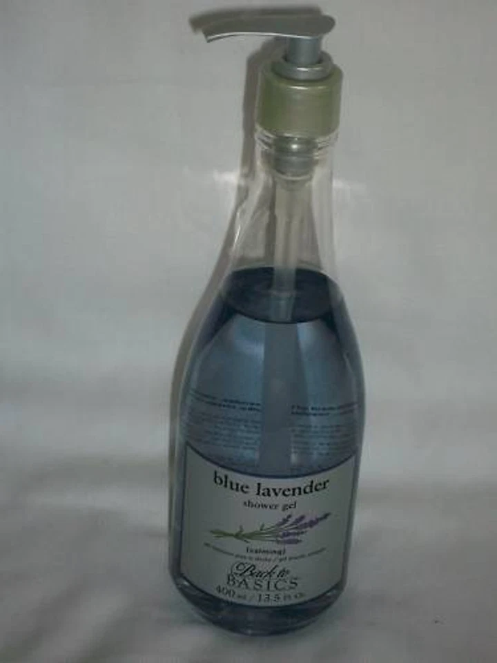 Back To Basics BLUE LAVENDER Calming Shower Gel Full Size Pump 13.5 oz New RARE - Image 1 of 1