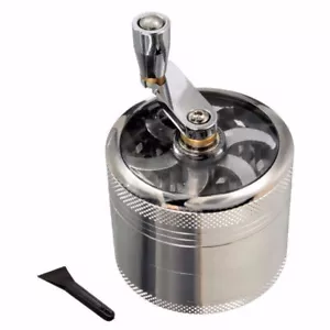 4 Layer Herb Tobacco Grinder Spice Herbal Metal Smoke Crusher Handle Hand Muller - Picture 1 of 9