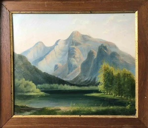 Tableau Alois HÄNISCH (1866-1937) ? "Paysage de montagne" Autriche - Photo 1/11