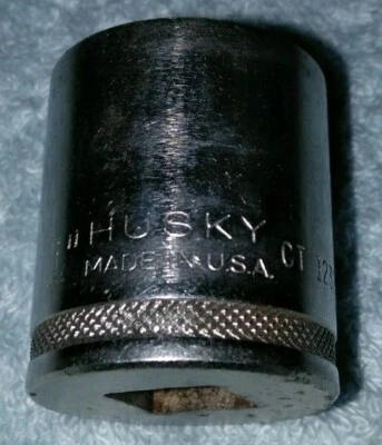HUSKY 1/2 DRIVE 12 POINT 1" socket 1232 USA Vintage - Image 1 of 3