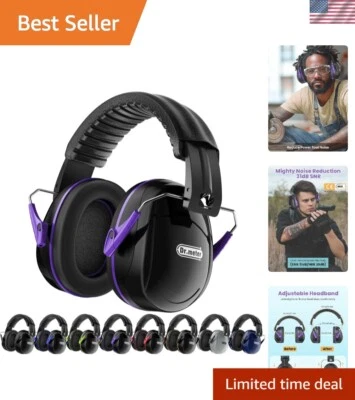 Orejeras con cancelación de ruido 31dB SNR para pistola de alcance y niños autistas - negras púrpuras Foto 1 de 4