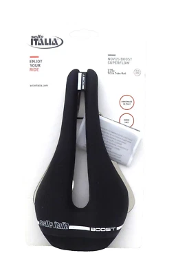 Selle Italia, Novus Boost Superflow Ti, Sillín, 256 x 135 mm, 240 g, Negro Foto 1 de 2