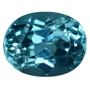 Piedra preciosa azul apatita Brasil Paraiba corte ovalado valioso de 1,21 quilates (7 x 6 mm) - Imagen 1 de 1
