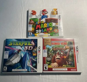 Star Fox 64 3D + Donkey Kong Country Returns 3D + Super Mario 3D Land BUNDLE - Picture 1 of 6