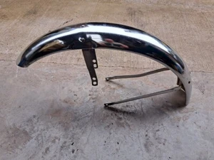 4914 Derbi Antorcha 50cc Vintage Chrome Front Mudguard Fender LOOKS TRIMMED !! - Picture 1 of 24