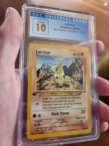 (POP 4) CGC 10 PRISTINE Larvitar 70/105 1. Auflage Neo Destiny Pokémonkarte - Bild 1 von 4