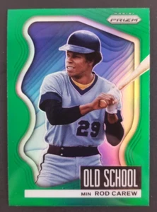 Tarjeta de béisbol Rod Carew 2022 Panini Prizm verde de la vieja escuela #9 (nuevo) - Imagen 1 de 2