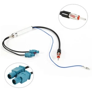 FM AM Antenna Adapter VW / Seat / Skoda Phantom 2 x Fakra Z Female to DIN Plug - Picture 1 of 8