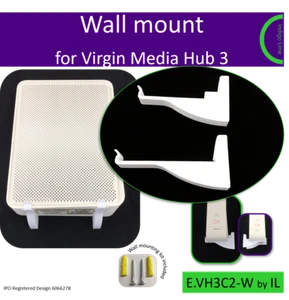Indigo Lime Wandhalterung für Virgin Media Hub 3. Weiß. - Bild 1 von 5