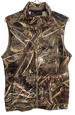 UNDER ARMOUR Threadborne Scent Control Hunting Fleece Vest 1299250 Camo Men MED - Image 1 of 4
