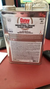 NEW SEALED Oatey Industrial Grade Clear Primer PVC, CPVC 1 GALLON 30775 ( J26) - Picture 1 of 3