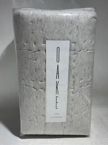 OAKE Jersey Quilted 100% Cotton Euro Pillow Sham COLOR FOG GRAY NEW - Picture 1 of 2