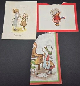 Vintage Holly Hobbie Scrap Ephemora Card Fronts Stationary - Picture 1 of 4