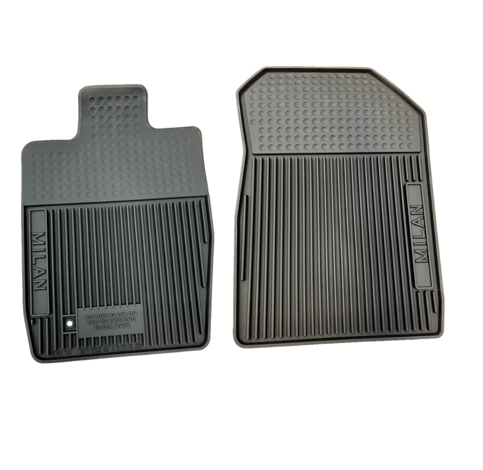 NUEVO OEM 07-10 Mercury Milan Juego de 2 alfombrillas de vinilo de goma negras FRONTALES Foto 1 de 4