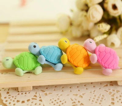 5 x Novelty Removable Tortoises shape Eraser Rubber Stationery Kid Gift Sweet - Image 1 of 3