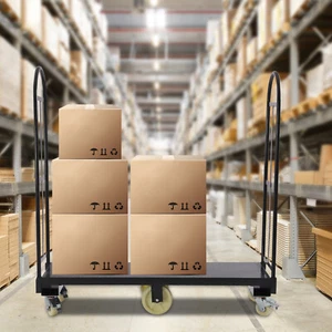 2000LBS Heavy Duty Cart Platform Cart Steel Dolly U-Boat Cart Hand Truck Trolley - Picture 1 of 14