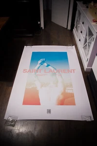 YSL SAINT LAURENT FASHION WEEK French Bus Vintage Advertising Poster Original - Picture 1 of 7
