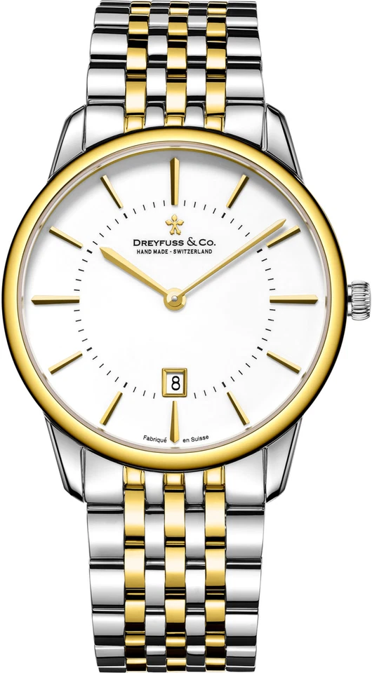 Reloj para hombre Dreyfuss & Co DGB00137/02 1980 oro blanco plata acero inoxidable NUEVO Foto 1 de 1