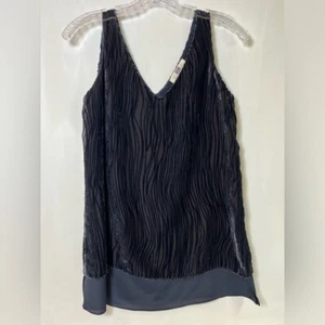 Canotta blusa E3 By Etcetera blu intenso/viola a strati velluto seta taglia 2 - Foto 1 di 13