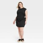 Women's Short Sleeve Mini Skater Dress - Universal Thread Black XXL