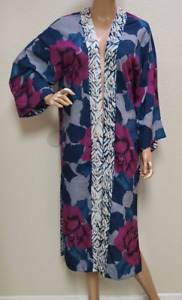 NEW NWT! SOFT SURROUNDINGS COWRIE SHELL LONG TUNIC DUSTER OPEN FRONT KAFTAN S/M