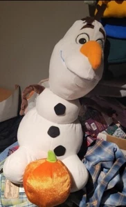 OLAF WITH PUMPKIN ♡ 22" Tall ♡ STUFFED PLUSH ANIMAL - Picture 1 of 3