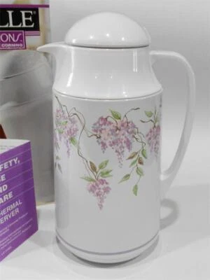 ❤️ NOVA Garrafa Térmica Corelle Corning WISTERIA 1 Qt Chá de Café Quente Frio - Imagem 1 de 4