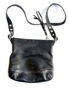 Coach Black Leather Crossbody Bag - Picture 1 of 14