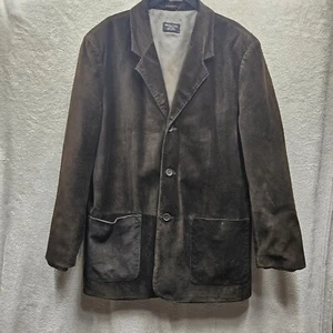 Scandia Woods Suede Jacket Mens Size 40 Brown Western Chore Hippie Dark Academia - Picture 1 of 13