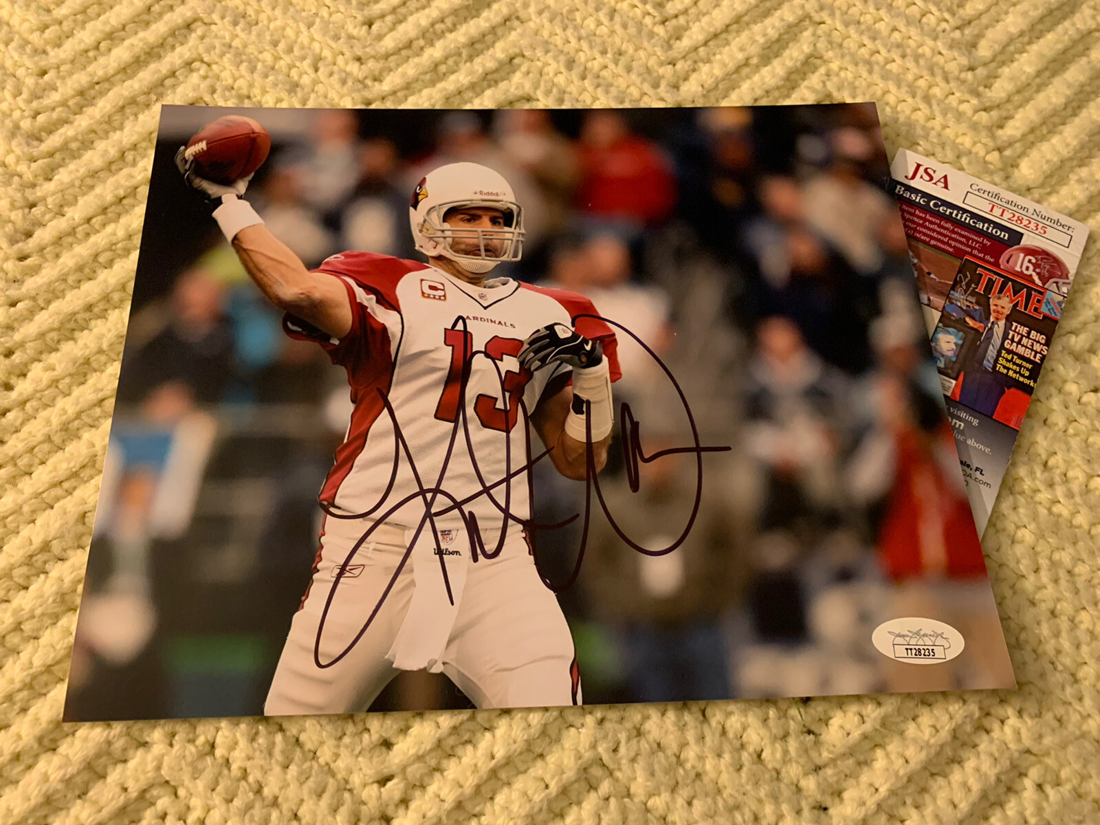 Kurt Warner Autographed Signed 8 X 10 Photo Football Hall Of Famer JSA Authentication COA 