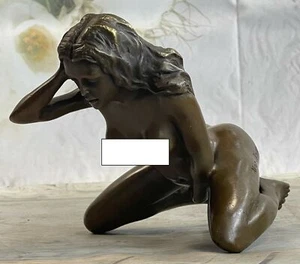 Cast Bronze Sculpture Nude Female Collector Edition Lost Wax Masterpiece Artwork - Imagen 1 de 10