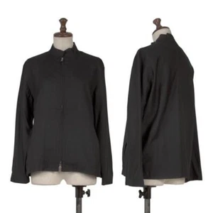 Y's Silk Blend Slit Collar Zip Blouson Size 3(K-150704) - Picture 1 of 12