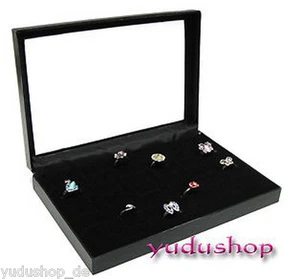 Velvet - Ring Box Holds 36 Rings with Lid - Picture 1 of 2
