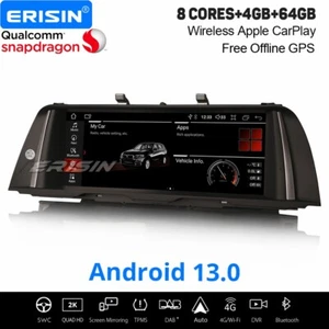 Radio Coche Qualcomm 10,25" IPS Android 14 GPS 4G DAB+ CarPlay BMW Serie 5 F10 F11 CIC - Imagen 1 de 24