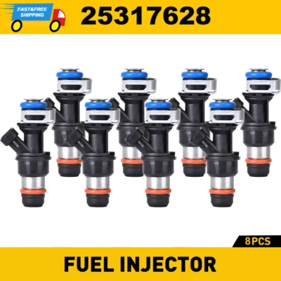 8x Genuine 25317628 Fuel Injectors For 2003-2007 Chevrolet Express 1500 5.3L V8 - Image 1 of 4