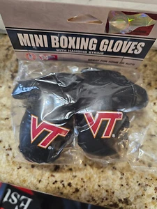 VIRGINIA TECH HOKIES NCAA  FOOTBALL BOXING GLOVES  CAR OFFICE HOME - Picture 1 of 4