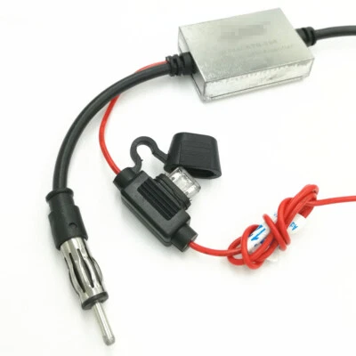12-24V Car Radio FM Antena Outside Amplified Signal Aerial Booster Adaptor Kit - Image 1 of 4