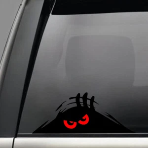 2× Red Eyes Monster Peeper Scary Door Window Car Sticker Vinyl Decal Accessories - Picture 1 of 12
