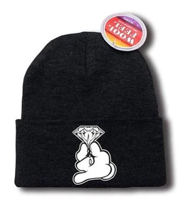MEN WOMEN SNOWBORD SKI DIAMOND GLOVE FUNNY MMA HIP HOP BEANIE HAT ONE SIZE - Picture 1 of 4