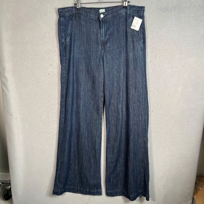 Pantalones vaqueros de pierna ancha marca J para mujer talla 31 mezcla de algodón/lino Foto 1 de 4
