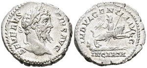 SEPTIMIO SEVERO. Denario. (Ar. 3,29g/19mm). 203 d.C. Roma. (RIC 266). Anv: Bust - Imagen 1 de 1