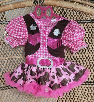 Toddler Girls Cowgirl Dress Costume 2T Halloween Birthday Dress Up #49 - Image 1 of 3